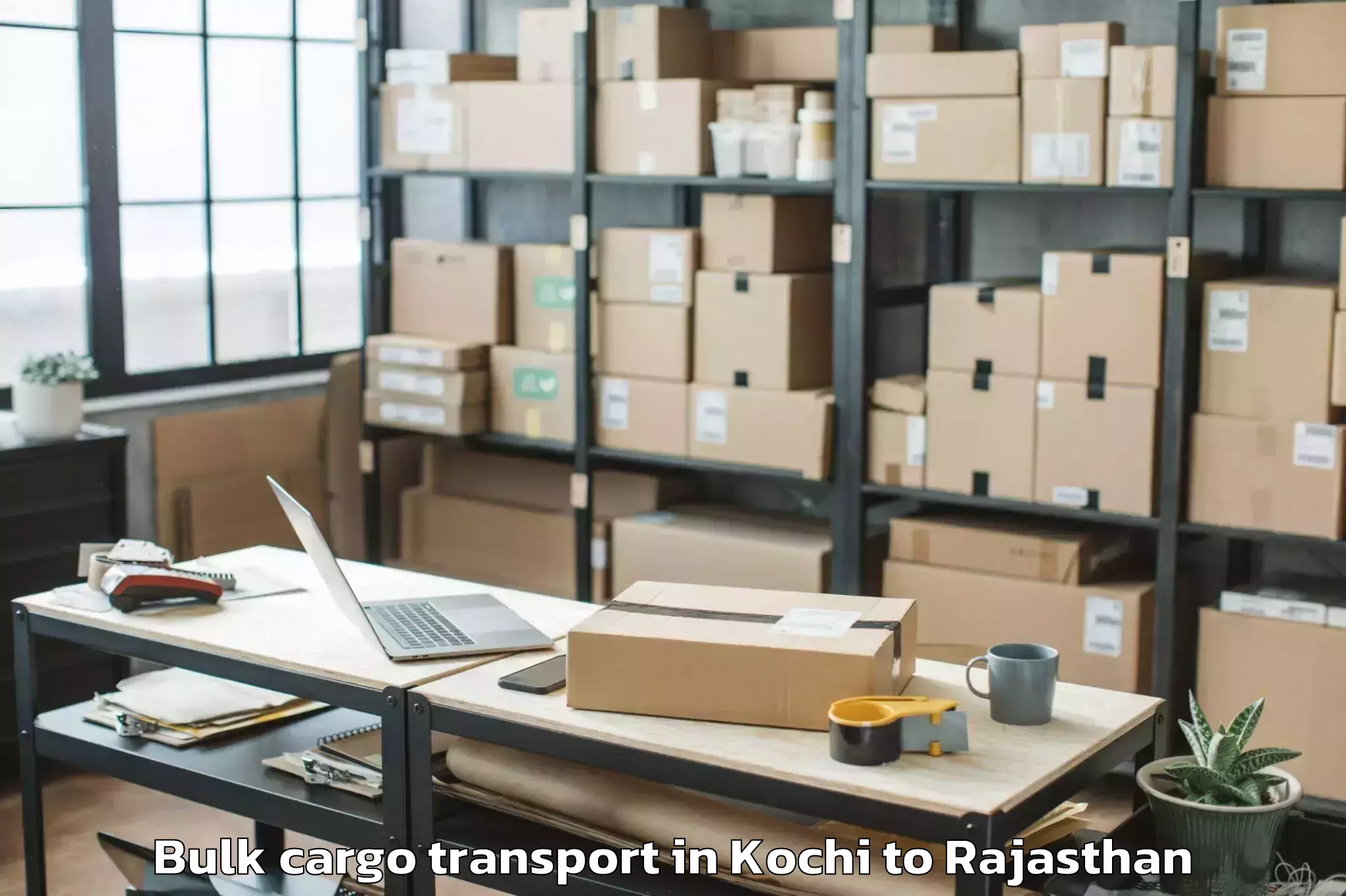 Book Kochi to Kotputli Bulk Cargo Transport Online